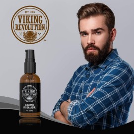 Viking Revolution Sandalwood Pre-Shave Oil for Men - Smooth, Irritation-Free Shave, 1 Fl Oz - All Skin Types