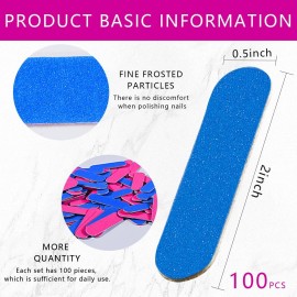 KISEER Mini Nail Files Bulk, 100 Pcs Disposable Double Sided Emery Boards Travel Size for Men, Women, Kids (2 Inch) KISEER Mini Nail Files Bulk, 100 Pcs Disposable Double Sided Emery Boards Travel Size for Men, Women, Kids (2 Inch)