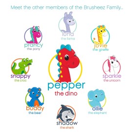 Brusheez Electronic Toothbrush Replacement Brush Heads 2 Pack (Pepper The Dinosaur) Brusheez Electronic Toothbrush Replacement Brush Heads 2 Pack (Pepper The Dinosaur)