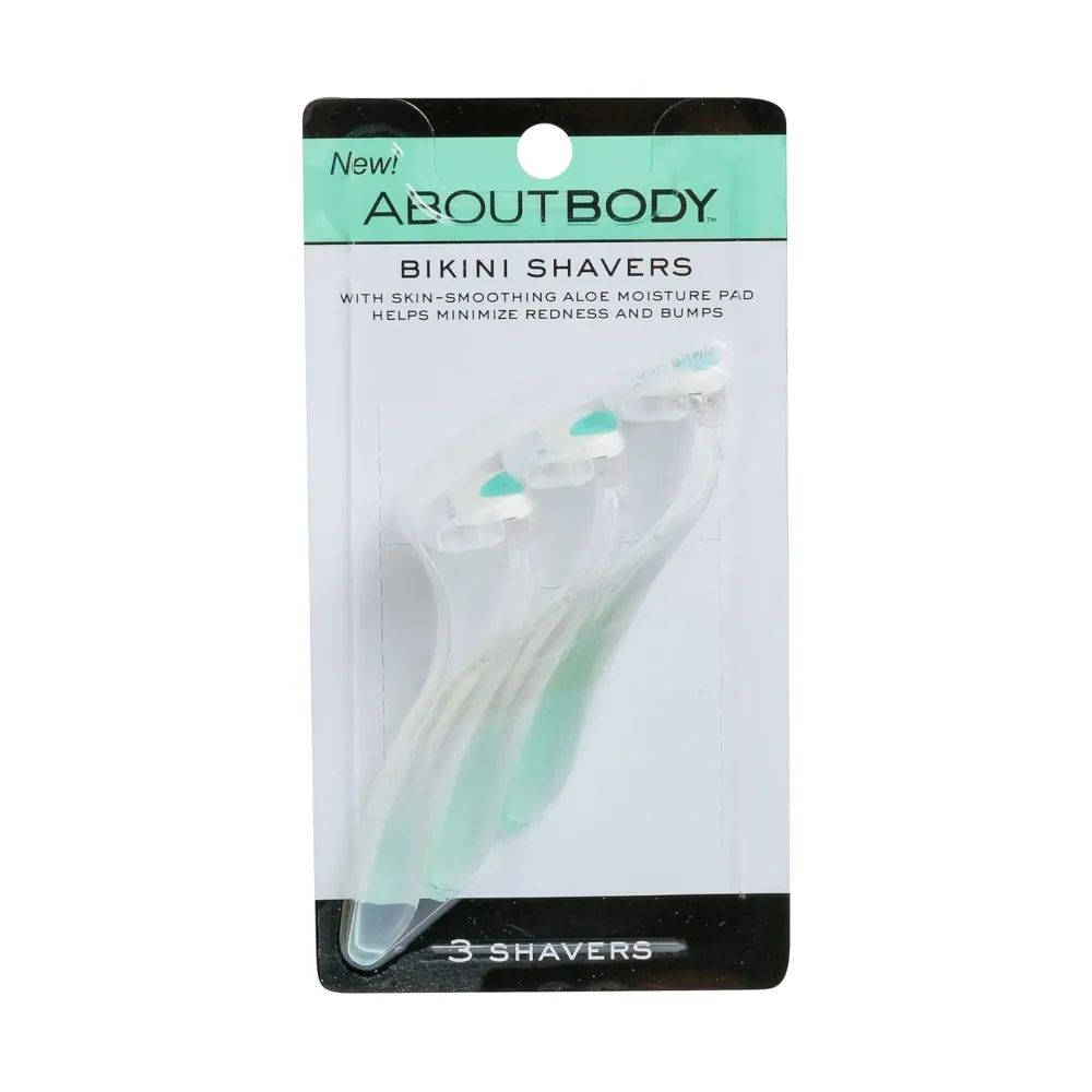 About Body Bikini Shavers - 3 Gentle Beauty Groomers, Japanese Steel Razor Ideal for Shaving, Exfoliating and Trimming Intimate Areas, Skin-Soothing Aloe Moisture Pad Gently Glides Along Skin About Body Bikini Shavers - 3 Gentle Beauty Groomers, Japanese Steel Razor Ideal for Shaving, Exfoliating and Trimming Intimate Areas, Skin-Soothing Aloe Moisture Pad Gently Glides Along Skin