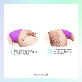 About Body Bikini Shavers - 3 Gentle Beauty Groomers, Japanese Steel Razor Ideal for Shaving, Exfoliating and Trimming Intimate Areas, Skin-Soothing Aloe Moisture Pad Gently Glides Along Skin About Body Bikini Shavers - 3 Gentle Beauty Groomers, Japanese Steel Razor Ideal for Shaving, Exfoliating and Trimming Intimate Areas, Skin-Soothing Aloe Moisture Pad Gently Glides Along Skin