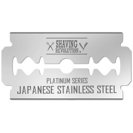 50 Count Double Edge Razor Blades - Men\'s Safety for Shaving Platinum Japanese Stainless Steel a Smooth, Precise and Clean Shave