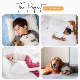 Utopia Bedding Washable Underpads 34 x 36 (Pack of 4), Waterproof Reusable Heavy Absorbency Incontinence Bed Pads for Adults, Kids, Elderly and Pets, Bedwetting Pads for Sofa and Couch (Blue)