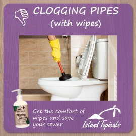 Island Topicals Wiping Lotion | Experience Clean | The Cleaner Way to use Toilet Paper | 8 Fl Oz Bottle (Unscented) Island Topicals Wiping Lotion | Experience Clean | The Cleaner Way to use Toilet Paper | 8 Fl Oz Bottle (Unscented)