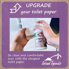 Island Topicals Wiping Lotion | Experience Clean | The Cleaner Way to use Toilet Paper | 8 Fl Oz Bottle (Unscented) Island Topicals Wiping Lotion | Experience Clean | The Cleaner Way to use Toilet Paper | 8 Fl Oz Bottle (Unscented)