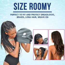 Happy Mane Silicone Swim Cap for Braids and Dreadlocks - Keeps Your Hair Dry While Swimming and Bathing Long Hair, Extensions, and Curly Hair - Large Shower Cap for Women, Men, Kids (Pink, Small) Happy Mane Silicone Swim Cap for Braids and Dreadlocks - Keeps Your Hair Dry While Swimming and Bathing Long Hair, Extensions, and Curly Hair - Large Shower Cap for Women, Men, Kids (Pink, Small)