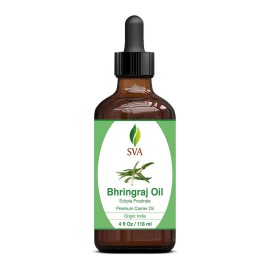 SVA Bhringraj Premium Carrier Oil 4oz (118ml) With Dropper for Hair Oiling, Scalp Massage & Skin Care SVA Bhringraj Premium Carrier Oil 4oz (118ml) With Dropper for Hair Oiling, Scalp Massage & Skin Care