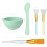 Plazuria Face Mask Mixing Bowl Set, 5 in 1 DIY Facemask Mixing Tool Kit with Facial Mask Bowl Stick Spatula Silicone Face Mask Brush & Premium Soft Face Brushes