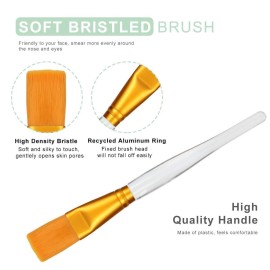 Plazuria Face Mask Mixing Bowl Set, 5 in 1 DIY Facemask Mixing Tool Kit with Facial Mask Bowl Stick Spatula Silicone Face Mask Brush & Premium Soft Face Brushes