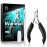 Toe Nail Clipper for Ingrown or Thick Toenails,Toenails Trimmer and Professional Toenail Nipper for Seniors with Stainless Steel Surper Sharp Blades Soft Handle