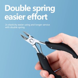 Toe Nail Clipper for Ingrown or Thick Toenails,Toenails Trimmer and Professional Toenail Nipper for Seniors with Stainless Steel Surper Sharp Blades Soft Handle