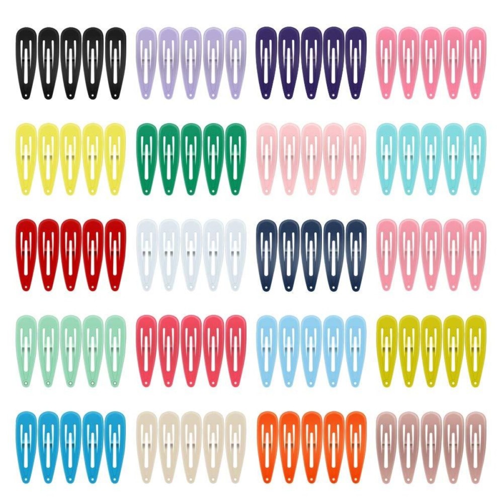 Hair Clips, ECADY (100-Pack 20 Colors) Non-Slip Snap Barrettes for Girls, Women, Kids - 2 Inch Hair Clips, ECADY (100-Pack 20 Colors) Non-Slip Snap Barrettes for Girls, Women, Kids - 2 Inch