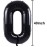 TONIFUL 40 Inch Black Large Numbers Balloons0-9, Number 1 Digital 1 Helium Balloons,Foil Mylar Big Number Balloons for Birthday Party supplies Decorations