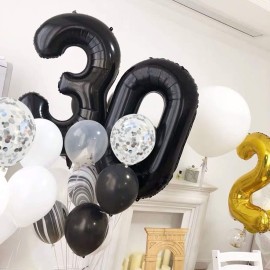 TONIFUL 40 Inch Black Large Numbers Balloons0-9, Number 1 Digital 1 Helium Balloons,Foil Mylar Big Number Balloons for Birthday Party supplies Decorations TONIFUL 40 Inch Black Large Numbers Balloons0-9, Number 1 Digital 1 Helium Balloons,Foil Mylar Big Number Balloons for Birthday Party supplies Decorations