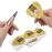 AHIER Gold Horseshoe Nail Forms, 200PCS Nail Extension Tips and UV Gel Guide Stickers
