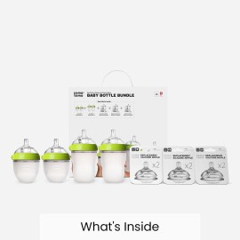 Comotomo Baby Bottle Bundle, Green, (7 Piece Set) Comotomo Baby Bottle Bundle, Green, (7 Piece Set)