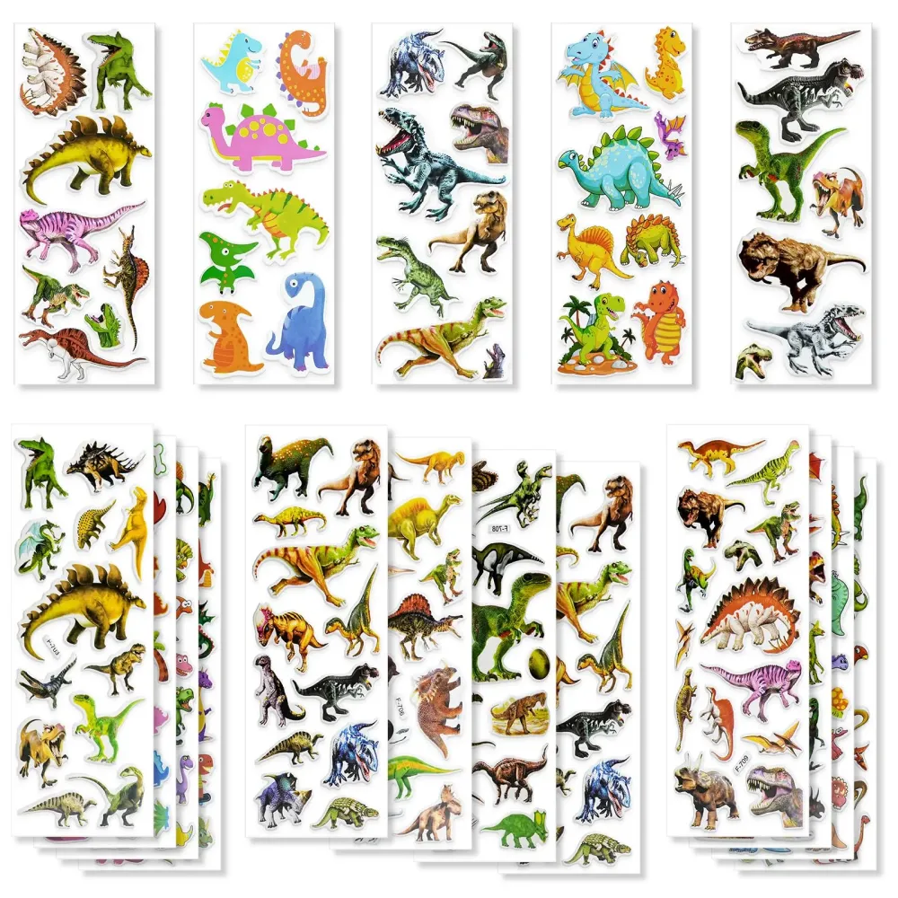 BEESTECH 24 Sheets Dinosaur Stickers 450+ for Kids Boys Girls Toddlers, Teacher Reward Stickers, Potty Chart Training, Dinosaur Party Favor Supplies, Goody Bag StuffersPinata Filler BEESTECH 24 Sheets Dinosaur Stickers 450+ for Kids Boys Girls Toddlers, Teacher Reward Stickers, Potty Chart Training, Dinosaur Party Favor Supplies, Goody Bag StuffersPinata Filler