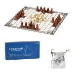 Hnefatafl - The Viking Game - Authentic National Museums Scotland Version | Includes Uniquely Designed Cotton Drawstring Pouch/Bag for Playing Pieces