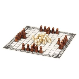 Hnefatafl - The Viking Game - Authentic National Museums Scotland Version | Includes Uniquely Designed Cotton Drawstring Pouch/Bag for Playing Pieces Hnefatafl - The Viking Game - Authentic National Museums Scotland Version | Includes Uniquely Designed Cotton Drawstring Pouch/Bag for Playing Pieces