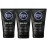 NIVEA MEN DEEP Cleansing Beard and Face Wash, Enriched with Natural Charcoal, 3 Pack of 3.3 Fl Oz Tubes