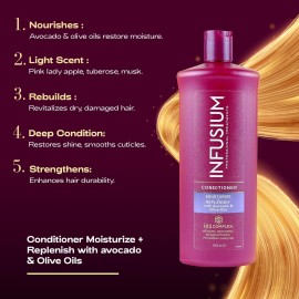 Infusium Moisturize and Replenish Conditioner - Hair Conditioner for Dry Hair - With Avocado and Olive Oils - Conditioner for Women - 1 L Infusium Moisturize and Replenish Conditioner - Hair Conditioner for Dry Hair - With Avocado and Olive Oils - Conditioner for Women - 1 L