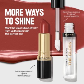 Revlon Super Lustrous Lip Gloss, Non-Sticky, Hydrating, High Shine Finish, 200 Crystal Clear, 0.13 oz Revlon Super Lustrous Lip Gloss, Non-Sticky, Hydrating, High Shine Finish, 200 Crystal Clear, 0.13 oz