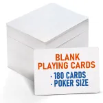 LotFancy Blank Playing Cards, 180PCS White Blank Index Flash Cards to Write on, Printable, Study Learning Cards, DIY Gift Card, Game Cards, Matte Finish, Poker Size, 2.5 x 3.5