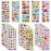 3D Stickers for Kids Toddlers 550+ Vivid Puffy Kids Stickers 24 Different Sheets, Colored 3D Stickers for Boys Girls Teachers, Reward, Craft Scrapbooking (Style-1)