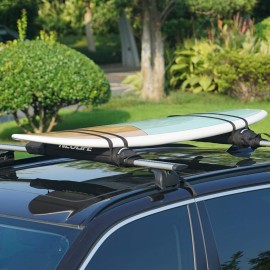 WONITAGO Soft Roof Rack Pads with Two 15 Ft Tie Down Straps for Surfboard, SUP Paddleboard, Snowboard, 28 (Pair) Black WONITAGO Soft Roof Rack Pads with Two 15 Ft Tie Down Straps for Surfboard, SUP Paddleboard, Snowboard, 28 (Pair) Black