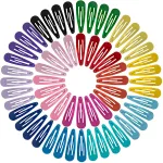 BetyBedy 60 Pcs Hair Barrettes, Non-Slip Hair Clips, 2 Inch Metal Hairpins Accessories for Toddlers, Girls, Kids, Teens, Women (15 Assorted Colors)