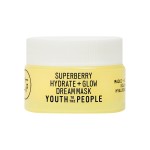 Youth To The People Superberry Hydrate + Glow Dream Mask, Travel Size (0.5 fl oz), Vitamin C Face Moisturizer, Plumps + Brightens Skin, Treats Dullness + Uneven Tone, Vegan