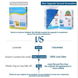 Diaper Pail Refill Bags, 1088 Counts, 34 Bags, Fully Compatible with Arm&Hammer Disposal System Diaper Pail Refill Bags, 1088 Counts, 34 Bags, Fully Compatible with Arm&Hammer Disposal System