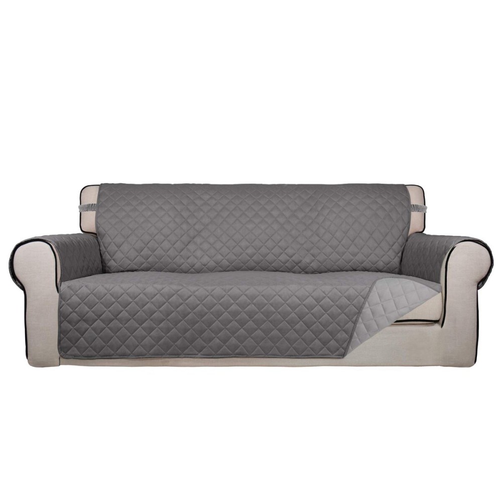 PureFit Reversible Quilted Sofa Cover, Water Resistant Slipcover Furniture Protector, Washable Couch Cover with Non Slip and Elastic Straps for Kids, Dogs, Pets (Sofa, Gray/Light Gray) PureFit Reversible Quilted Sofa Cover, Water Resistant Slipcover Furniture Protector, Washable Couch Cover with Non Slip and Elastic Straps for Kids, Dogs, Pets (Sofa, Gray/Light Gray)