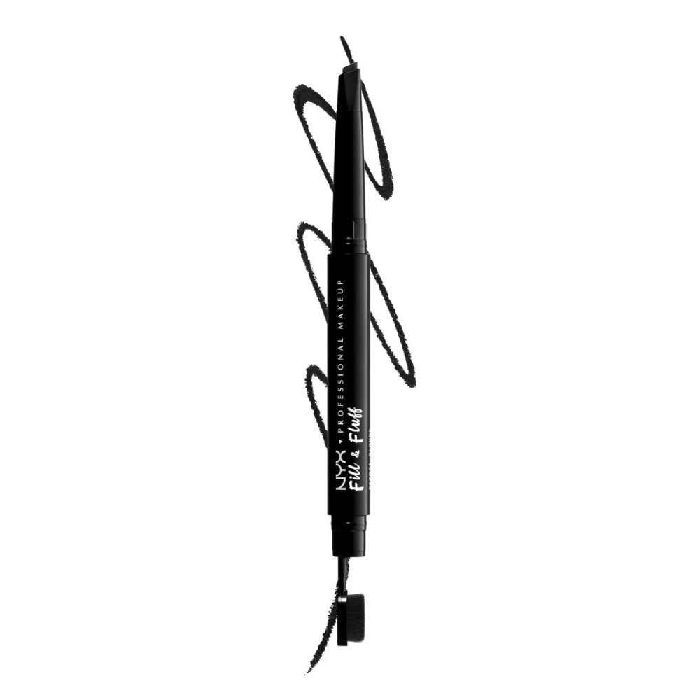 NYX PROFESSIONAL MAKEUP Fill & Fluff Eyebrow Pomade Pencil, Black NYX PROFESSIONAL MAKEUP Fill & Fluff Eyebrow Pomade Pencil, Black