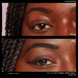 NYX PROFESSIONAL MAKEUP Fill & Fluff Eyebrow Pomade Pencil, Black NYX PROFESSIONAL MAKEUP Fill & Fluff Eyebrow Pomade Pencil, Black