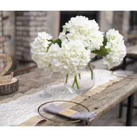 Kimura\'s Cabin 6pcs Fake White Flowers Artificial Silk Hydrangea Flowers Bouquets Faux Hydrangea Stems for Home Table Centerpieces Wedding Party Decoration (White) Kimura\'s Cabin 6pcs Fake White Flowers Artificial Silk Hydrangea Flowers Bouquets Faux Hydrangea Stems for Home Table Centerpieces Wedding Party Decoration (White)