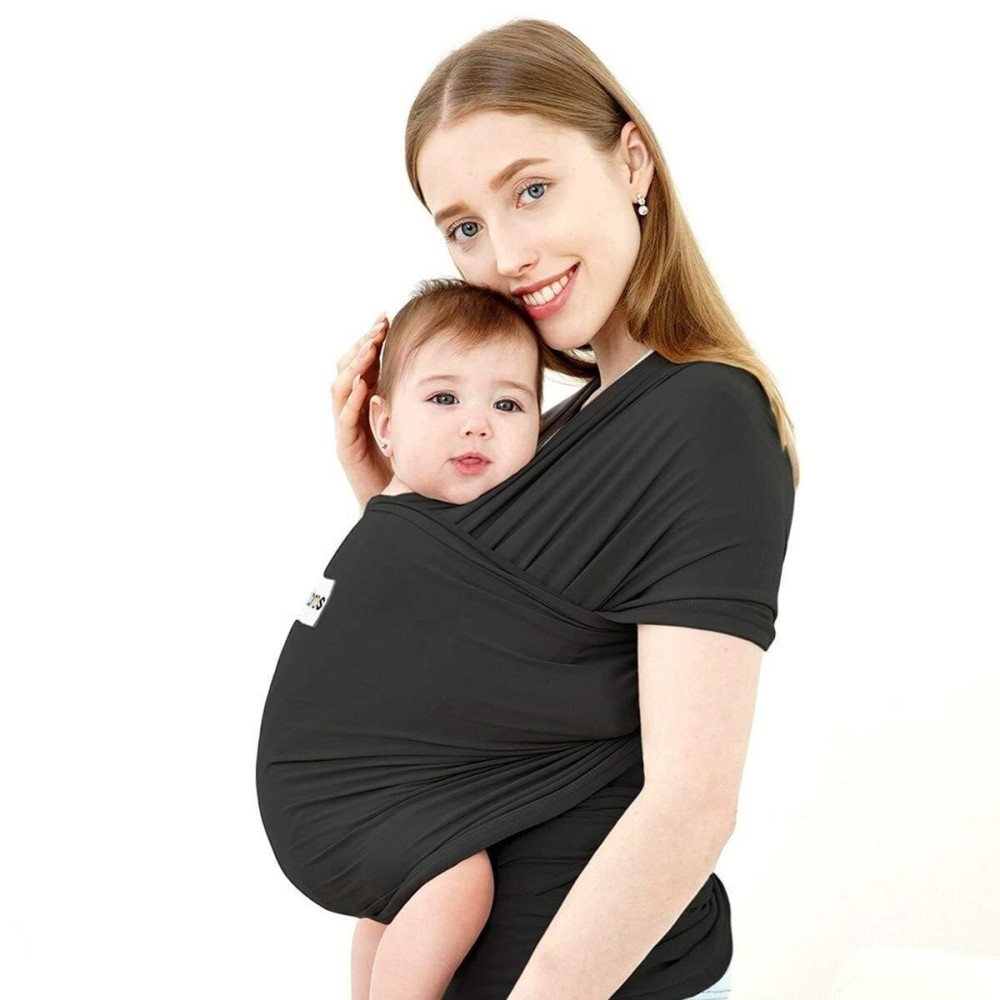 Acrabros Baby Wrap Carrier,Hands Free Baby Carrier Sling,Lightweight,Breathable,Softness,Perfect for Newborn Infants and Babies Shower Gift,Black Acrabros Baby Wrap Carrier,Hands Free Baby Carrier Sling,Lightweight,Breathable,Softness,Perfect for Newborn Infants and Babies Shower Gift,Black