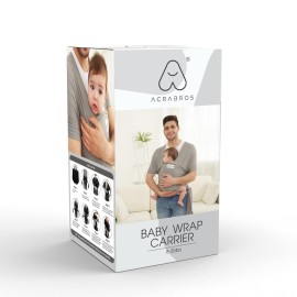 Acrabros Baby Wrap Carrier,Hands Free Baby Carrier Sling,Lightweight,Breathable,Softness,Perfect for Newborn Infants and Babies Shower Gift,Black Acrabros Baby Wrap Carrier,Hands Free Baby Carrier Sling,Lightweight,Breathable,Softness,Perfect for Newborn Infants and Babies Shower Gift,Black