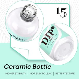 AZUREBEAUTY Dip Powder Base Coat 15 ml for Nail Dipping Powder Set French Nails Art Manicure Beginner DIY Salon AZUREBEAUTY Dip Powder Base Coat 15 ml for Nail Dipping Powder Set French Nails Art Manicure Beginner DIY Salon