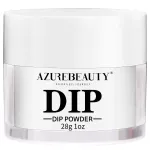 AZUREBEAUTY Clear Dip Powder for Nails, Essential Transparent Dipping Build Powder Crystal French Art Starter Manicure Beginner DIY Salon Home Gift, 1 Oz/28g