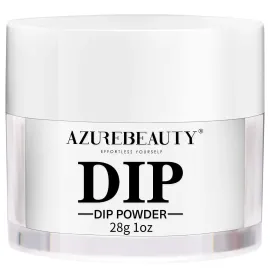 AZUREBEAUTY Clear Dip Powder for Nails, Essential Transparent Dipping Build Powder Crystal French Art Starter Manicure Beginner DIY Salon Home Gift, 1 Oz/28g