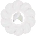 PINOWU Reusable Nursing Pads (10 Pack) for Breastfeeding Moms - 4.7 inch Washable Breastfeeding Nipple Pad for Maternity with Laundry Bag White