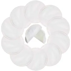 PINOWU Reusable Nursing Pads (10 Pack) for Breastfeeding Moms - 4.7 inch Washable Breastfeeding Nipple Pad for Maternity with Laundry Bag White
