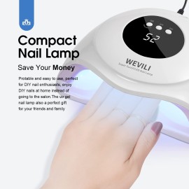 WEVILI 72W UV Nail Lamp, Faster UV Light for Gel Polish with 3 Timers, Professional Auto Sensor Nail Dryer with LCD Screen for Salon and Home Use WEVILI 72W UV Nail Lamp, Faster UV Light for Gel Polish with 3 Timers, Professional Auto Sensor Nail Dryer with LCD Screen for Salon and Home Use