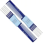 Cantor Lift Teasing Comb and Hair Pick 2 Pack, Stainless Steel Lifts - Anti Static Comb For All Hair Types