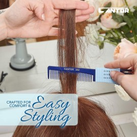 Cantor Lift Teasing Comb and Hair Pick 2 Pack, Stainless Steel Lifts - Anti Static Comb For All Hair Types