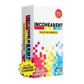 WHAT DO YOU MEME? Incohearent, The Guess The Gibberish Party Game by Relatable, A Funny Card Game for Adults, Great for Game Night Games, Includes 400 Cards, Instructions, and 1 Sand Timer