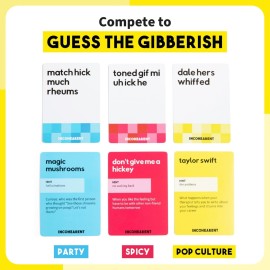WHAT DO YOU MEME? Incohearent, The Guess The Gibberish Party Game by Relatable, A Funny Card Game for Adults, Great for Game Night Games, Includes 400 Cards, Instructions, and 1 Sand Timer WHAT DO YOU MEME? Incohearent, The Guess The Gibberish Party Game by Relatable, A Funny Card Game for Adults, Great for Game Night Games, Includes 400 Cards, Instructions, and 1 Sand Timer