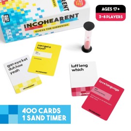 WHAT DO YOU MEME? Incohearent, The Guess The Gibberish Party Game by Relatable, A Funny Card Game for Adults, Great for Game Night Games, Includes 400 Cards, Instructions, and 1 Sand Timer WHAT DO YOU MEME? Incohearent, The Guess The Gibberish Party Game by Relatable, A Funny Card Game for Adults, Great for Game Night Games, Includes 400 Cards, Instructions, and 1 Sand Timer
