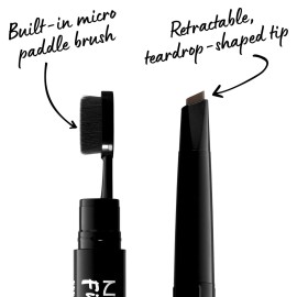 NYX PROFESSIONAL MAKEUP Fill & Fluff Eyebrow Pomade Pencil, Brunette NYX PROFESSIONAL MAKEUP Fill & Fluff Eyebrow Pomade Pencil, Brunette
